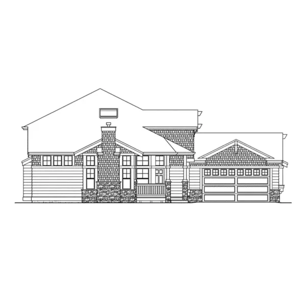 Southern House Plan Left Elevation - Riverwind Rustic Home 071D-0076 - Shop House Plans and More