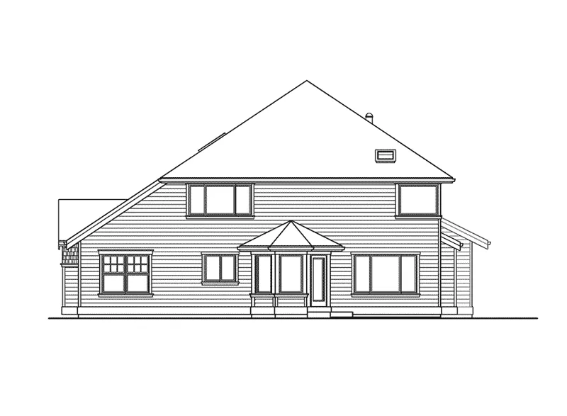 Traditional House Plan Rear Elevation - Powderhorn Pass Rustic Home 071D-0077 - Shop House Plans and More