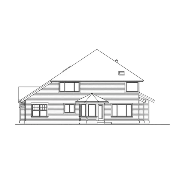 Country House Plan Rear Elevation - Powderhorn Pass Rustic Home 071D-0077 - Shop House Plans and More