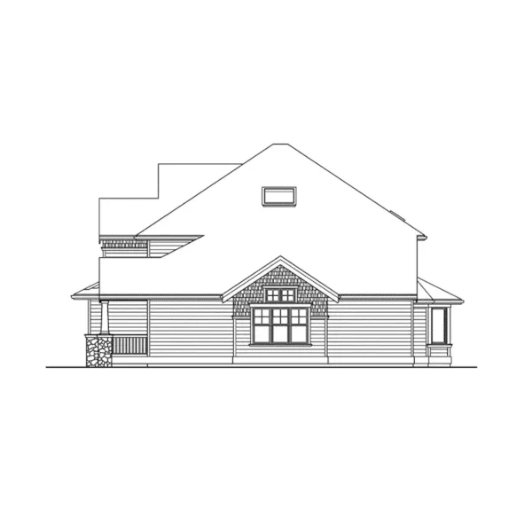 Country House Plan Right Elevation - Powderhorn Pass Rustic Home 071D-0077 - Shop House Plans and More