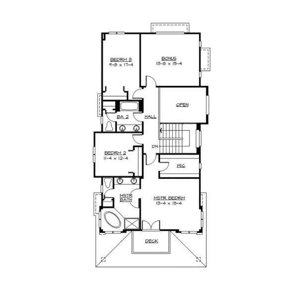 Country House Plan Second Floor - Lindley Forest Two-Story Home 071D-0078 - Shop House Plans and More