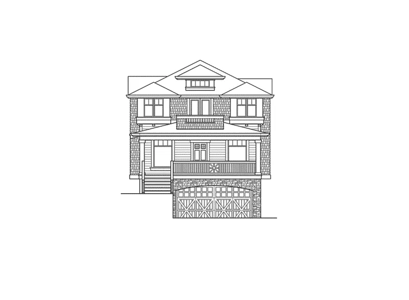Southern House Plan Front Elevation - Lindley Forest Two-Story Home 071D-0078 - Shop House Plans and More