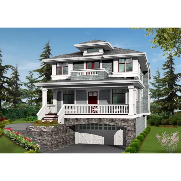 Two-Story Craftsman Home With Bungalow Style