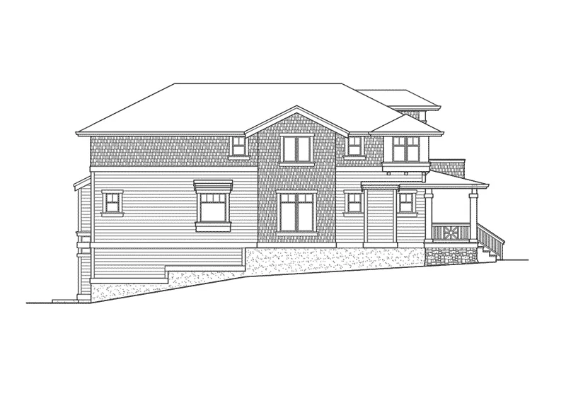 Southern House Plan Left Elevation - Lindley Forest Two-Story Home 071D-0078 - Shop House Plans and More