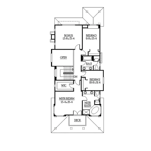 Traditional House Plan Second Floor - Heatherstone Ridge Southern 071D-0079 - Search House Plans and More