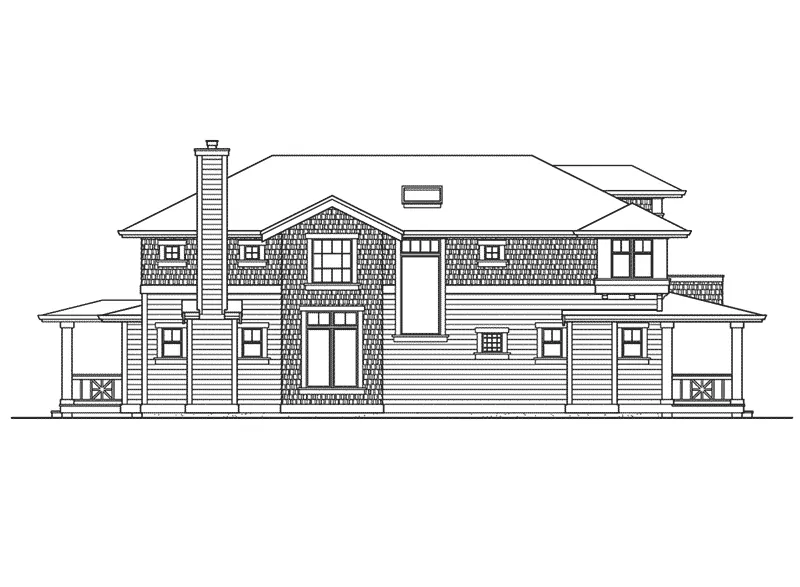 Traditional House Plan Left Elevation - Heatherstone Ridge Southern 071D-0079 - Search House Plans and More
