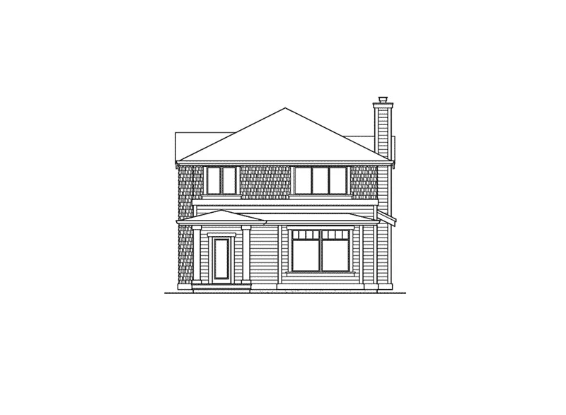 Traditional House Plan Rear Elevation - Heatherstone Ridge Southern 071D-0079 - Search House Plans and More