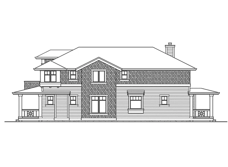 Traditional House Plan Right Elevation - Heatherstone Ridge Southern 071D-0079 - Search House Plans and More