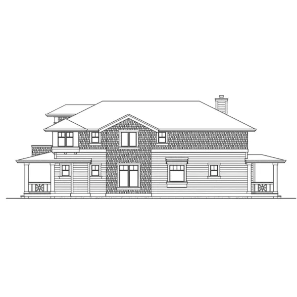 Traditional House Plan Right Elevation - Heatherstone Ridge Southern 071D-0079 - Search House Plans and More