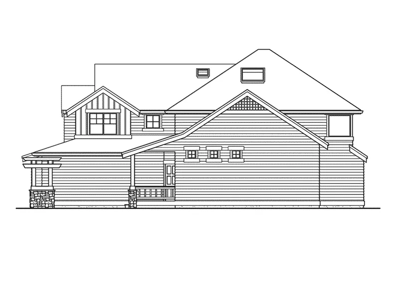 Southern House Plan Right Elevation - Garden Valley Craftsman Home 071D-0080 - Search House Plans and More