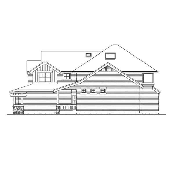 Country House Plan Right Elevation - Garden Valley Craftsman Home 071D-0080 - Search House Plans and More