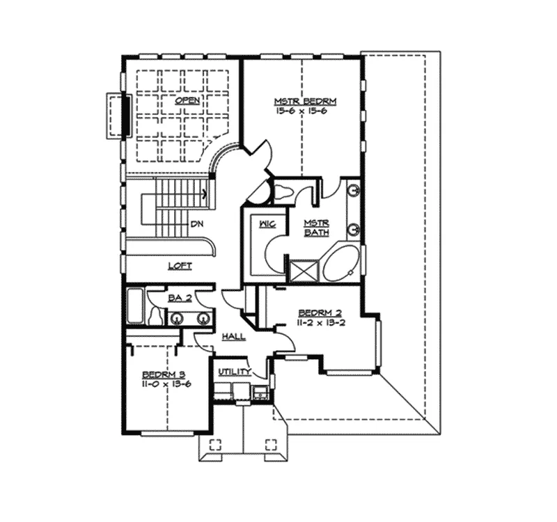 Country House Plan Second Floor - Dylan Creek Traditional Home 071D-0081 - Search House Plans and More