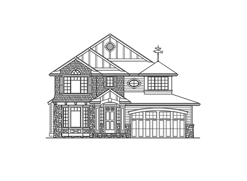 Modern House Plan Front Elevation - Dylan Creek Traditional Home 071D-0081 - Search House Plans and More