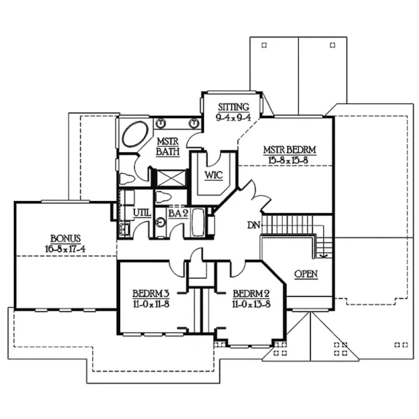 Modern House Plan Second Floor - Fieldcrest Arts And Crafts Home 071D-0083 - Search House Plans and More