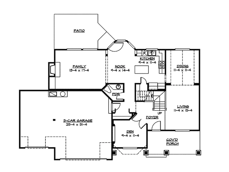 Traditional House Plan First Floor - Sofia Luxury Craftsman Home 071D-0084 - Shop House Plans and More