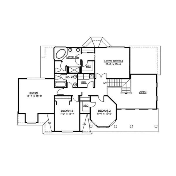 Shingle House Plan Second Floor - Sofia Luxury Craftsman Home 071D-0084 - Shop House Plans and More