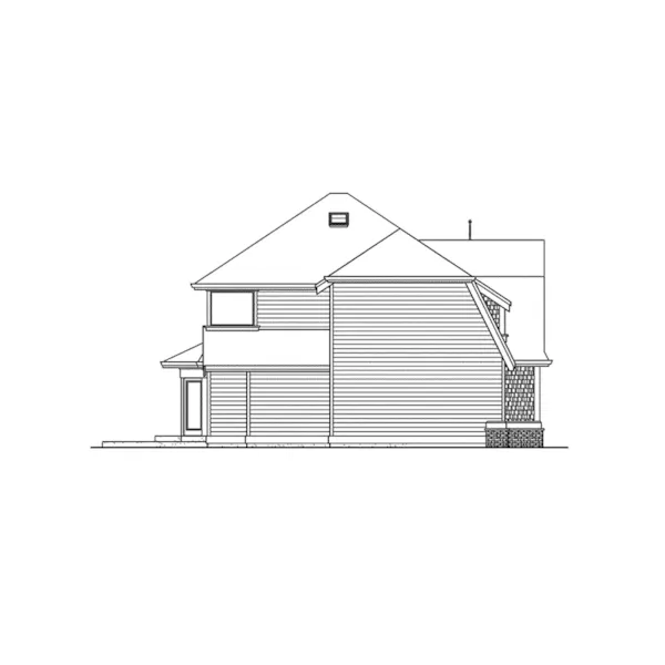 Shingle House Plan Left Elevation - Sofia Luxury Craftsman Home 071D-0084 - Shop House Plans and More