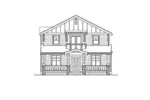 Craftsman House Plan Front Elevation - Valmeyer Narrow Lot Home 071D-0085 - Shop House Plans and More