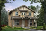 Narrow Lot Craftsman Style Home