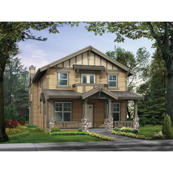 Narrow Lot Craftsman Style Home