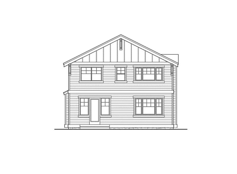Traditional House Plan Rear Elevation - Valmeyer Narrow Lot Home 071D-0085 - Shop House Plans and More