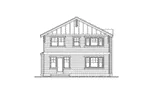Traditional House Plan Rear Elevation - Valmeyer Narrow Lot Home 071D-0085 - Shop House Plans and More