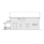 Craftsman House Plan Right Elevation - Valmeyer Narrow Lot Home 071D-0085 - Shop House Plans and More