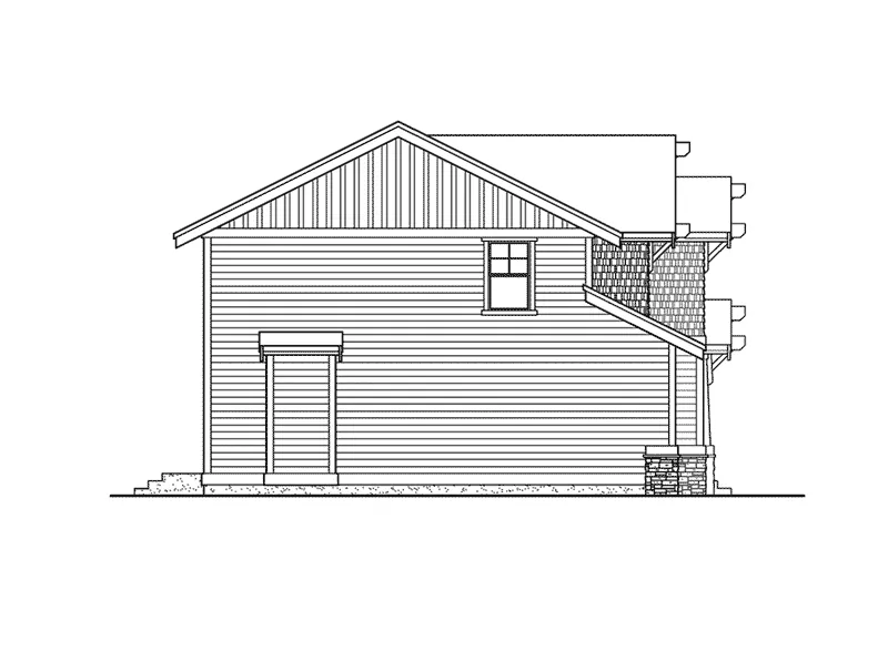 Southern House Plan Left Elevation - Mortimer Rustic Craftsman Home 071D-0086 - Shop House Plans and More