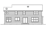 Southern House Plan Rear Elevation - Mortimer Rustic Craftsman Home 071D-0086 - Shop House Plans and More