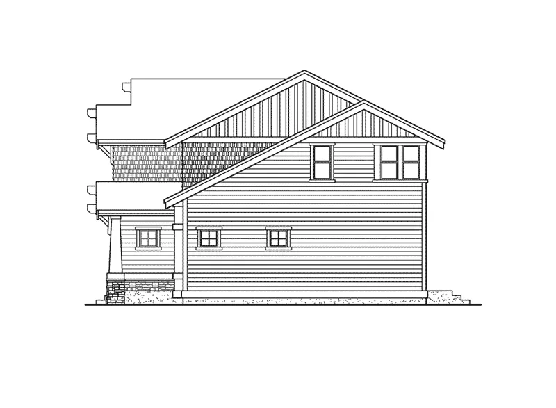 Southern House Plan Right Elevation - Mortimer Rustic Craftsman Home 071D-0086 - Shop House Plans and More