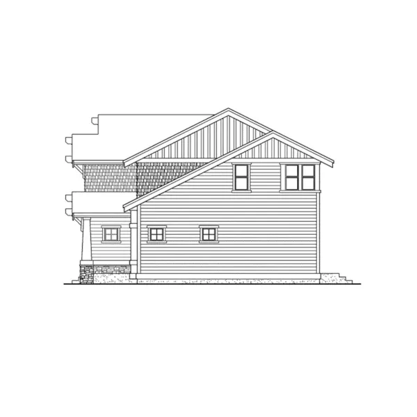 Shingle House Plan Right Elevation - Mortimer Rustic Craftsman Home 071D-0086 - Shop House Plans and More