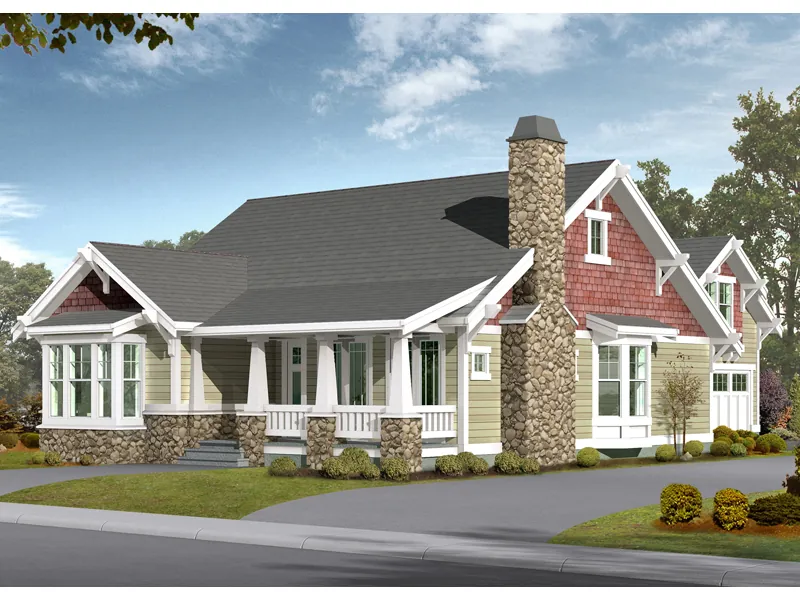 Traditional House Plan Front Image - Morganfield Craftsman Home 071D-0087 - Shop House Plans and More