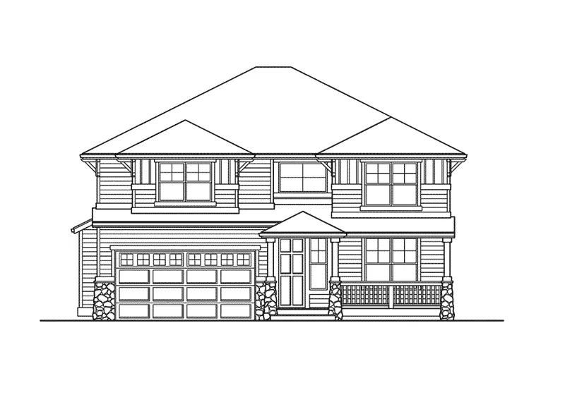 Traditional House Plan Front Elevation - Glen Arden Craftsman Home 071D-0089 - Search House Plans and More