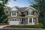 Arts & Crafts House Plan Front Image - Buxton Heights Country Home 071D-0090 - Search House Plans and More