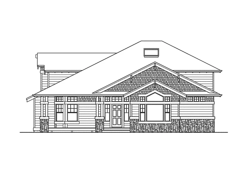 Craftsman House Plan Front Elevation - Pocahontas Arts And Crafts Home 071D-0091 - Shop House Plans and More