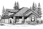 Rustic Home Plan With Many Gables