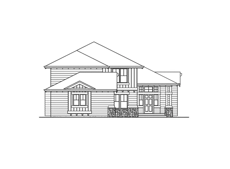 Craftsman House Plan Front Elevation - Mango Sleek Sunbelt Home 071D-0094 - Shop House Plans and More