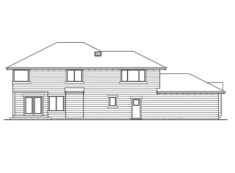 Craftsman House Plan Left Elevation - Mango Sleek Sunbelt Home 071D-0094 - Shop House Plans and More