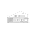 Craftsman House Plan Rear Elevation - Mango Sleek Sunbelt Home 071D-0094 - Shop House Plans and More