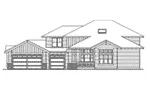 Craftsman House Plan Right Elevation - Mango Sleek Sunbelt Home 071D-0094 - Shop House Plans and More