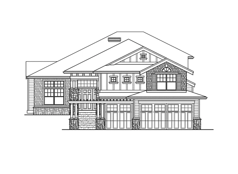 Southern House Plan Front Elevation - Kirkshire Craftsman Home 071D-0096 - Search House Plans and More