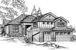 Southern House Plan Front Image of House - Kirkshire Craftsman Home 071D-0096 - Search House Plans and More