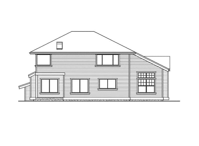 Southern House Plan Rear Elevation - Kirkshire Craftsman Home 071D-0096 - Search House Plans and More