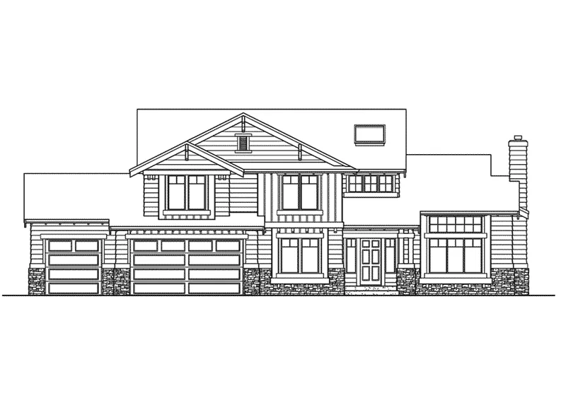Country House Plan Front Elevation - Mellerstain Craftsman Home 071D-0097 - Shop House Plans and More