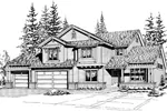 Contemporary House Plan Front Image of House - Mellerstain Craftsman Home 071D-0097 - Shop House Plans and More