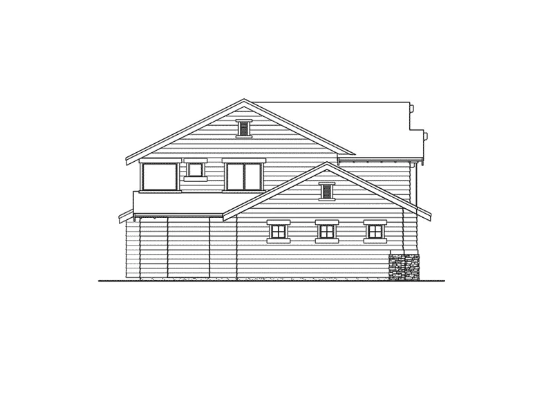 Modern House Plan Left Elevation - Mellerstain Craftsman Home 071D-0097 - Shop House Plans and More