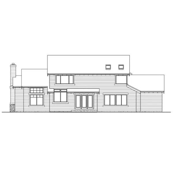 Modern House Plan Rear Elevation - Mellerstain Craftsman Home 071D-0097 - Shop House Plans and More