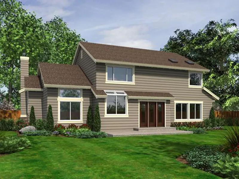 Modern House Plan Rear Photo 01 - Mellerstain Craftsman Home 071D-0097 - Shop House Plans and More