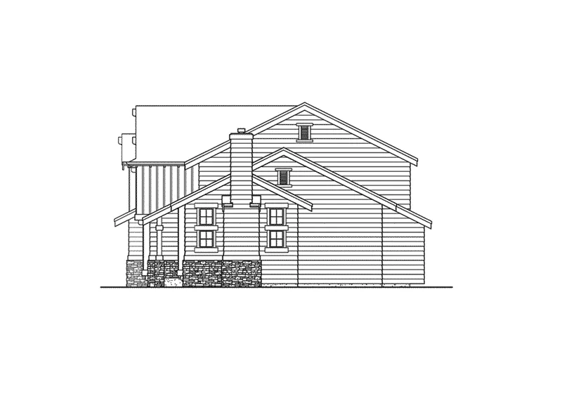 Country House Plan Right Elevation - Mellerstain Craftsman Home 071D-0097 - Shop House Plans and More