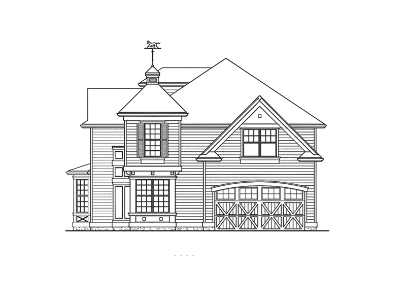 Traditional House Plan Right Elevation - Corina Place Traditional Home 071D-0099 - Search House Plans and More